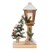 Wooden Christmas lantern with LED lighting 19x11.5x37 cm brown