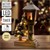 Wooden Christmas lantern with LED lighting 19x11.5x37 cm brown