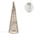 LED Light Cone julepynt sæt med 2 40/60 cm guld lavet af metal med varmhvide LED'er