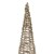 LED lights cone Christmas decoration 80 cm gold metal with warm white LEDs
