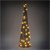 Cone de luz LED para decoração de Natal 80 cm dourado em metal com LEDs brancos quentes