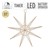 LED Poinsettia 30 cm zlatá z kovu s teplými bílými LED diodami