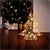 Dekorativ julgran 40 cm hög guldmetall med varmvita LED-lampor