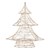 Decoratieve kerstboom 40 cm hoog goud metaal met warm witte LED's