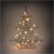 Decoratieve kerstboom 40 cm hoog goud metaal met warm witte LED's