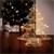 Decorative Christmas tree 60 cm high gold metal with warm white LEDs