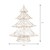 Deko Weihnachtsbaum 60 cm hoch Gold aus Metall mit warmweißen LEDs