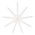 LED Poinsettia 50 cm stríbrná z kovu s teplými bílými LED diodami