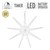 LED Poinsettia 50 cm argintiu din metal cu LED-uri alb cald