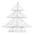 Deco vianocný stromcek s teplými bielymi LED diódami 30 cm vysoký strieborný kov