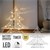 Árvore de Natal Deco com LEDs brancos quentes 30 cm de altura em metal prateado