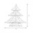 Deco vianocný stromcek s teplými bielymi LED diódami 30 cm vysoký strieborný kov