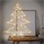 LED-juletræ 60 cm sølv af metal med varmhvide LED'er