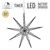 Poinsétia LED 50 cm Metal preto com LEDs brancos quentes