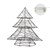 Deco vianocný stromcek s 20 teplými bielymi LED diódami cierny kov