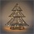 Árvore de Natal Deco com 20 LEDs brancos quentes Metal preto