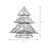 Árvore de Natal Deco com 20 LEDs brancos quentes Metal preto
