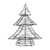 LED Weihnachtsdeko Baum 40 cm Schwarz aus Metall mit warmweißen LEDs