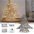 Árbol de Navidad Deco con 15 LEDs blanco cálido 28x30 cm Gris de ratán y metal