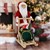 Santa Claus decorative figure 50 cm with wooden sleigh made of plastic and wood