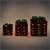 Deco Christmas Gifts Set of 3 with LEDs Green/Red with Bows and Timer
