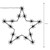 Estrela de Natal com 120 LEDs brancos quentes 50 cm Metal preto
