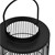 Lanterne LED 52 cm de haut noire en métal