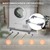 Waschmaschinen Untergestell größenverstellbar mit feststellbaren Rollen 55-78 cm verstellbar Grau/Silber aus Metall