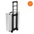 Aluminiowa walizka narzedziowa 180-czesciowa w kolorze srebrnym z czterema poziomami i kólkami