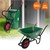 Plastový trakar 100 l do 150 kg zelený s pneumatikami a kovovým ráfikom