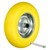 Koleso traktora 390 mm 4,80/4,00-8 s osou Žltá farba z pevnej PU gumy