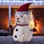 Boneco de neve LED de 68 cm de altura com chapéu, cachecol e luvas Figura de jardim Decoração de Natal com 30 LEDs brancos quentes