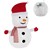 Boneco de neve LED de 68 cm de altura com chapéu, cachecol e luvas Figura de jardim Decoração de Natal com 30 LEDs brancos quentes