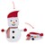 Boneco de neve LED de 68 cm de altura com chapéu, cachecol e luvas Figura de jardim Decoração de Natal com 30 LEDs brancos quentes