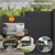 Privacy screen mat 100x400 cm privacy fence windbreak balcony screen PVC anthracite UV-resistant