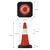 Verkeerskegel verkeerspaal verzwaard 51cm rood/wit met zware voet