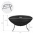 Fire bowl Ø50 cm with removable black steel tripod frame