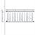 Fransk altan blank 90x225 cm med 16 fyldningsstænger i rustfrit stål