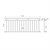 Fransk altan blank 90x225 cm med 16 fyldningsstænger i rustfrit stål