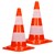 Set med 2 trafikkoner varningskoner trafikkoner 47 cm orange/vit