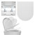 WC seat removable with soft-closing mechanism White