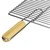 Rektangulärt grillgaller i rostfritt stål 67x40 cm med avtagbara handtag