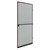 Fly screen door aluminium frame brown 100 x 220 cm