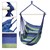 Hängesessel mit Gestell und Kissen Blau/Grün aus Baumwolle belastbar bis 120 kg