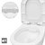 Flush rimless wall-hung toilet with nano coating 49,5x36x39 cm White ceramic ML design