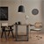 Set 2 pieds de table meuble carrés industriels acier clair 60x72 cm gris foncé