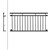 Francia erkély fekete 184x90 cm, 14 töltorúddal, porszórt acélból