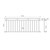 Francia erkély fehér 90x225 cm, 16 porszórt acél töltorúddal