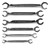 Set di chiavi ad anello aperto 6 pezzi 8-19 mm in acciaio al cromo vanadio