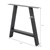 2 x Pieds de table forme A 70x72cm industriels acier gris support cadre meuble